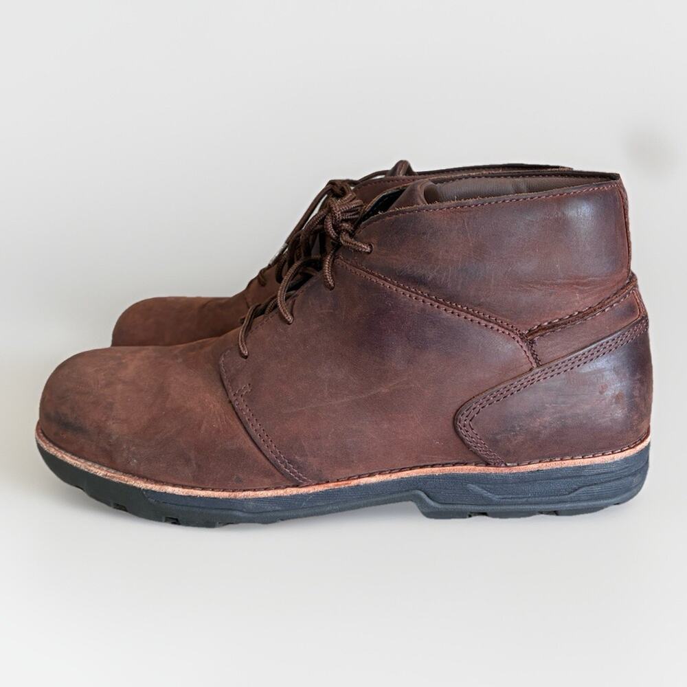 Red Wing Zinc Boots Mens 13 Brown Worx Chukka Leather Safety Toe Ankle Work